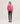 Pull large rayé en cachemire - Rose Tonique