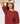 Merino wool crew-neck sweater with 3/4 sleeves - Rouge Foncé