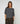 Merino wool crew-neck sweater with 3/4 sleeves - Gris Fonce