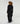 Wool coat with faux fur collar - Black