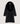 Wool coat with faux fur collar - Black