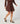 Short knit skirt - Marron