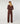 Pantalon large en maille - Marron
