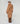 Long faux fur coat - Camel Brown