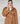 Long faux fur coat - Camel Brown